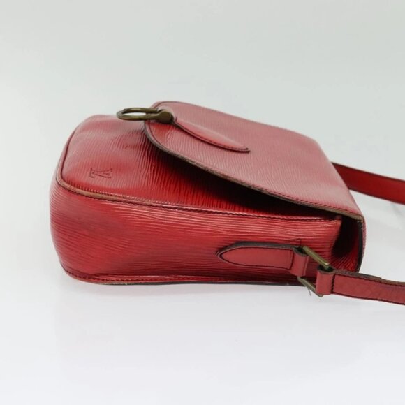 LOUIS VUITTON Epi Saint Cloud GM Shoulder Bag Red M52197 LV Auth 137330 - Picture 4 of 16